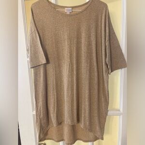 LuLaRoe Tan Heathered T-Shirt